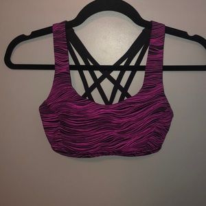 pink zebra athletic sports bra